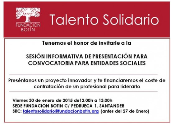 Sesión informativa del programa Talento Solidario