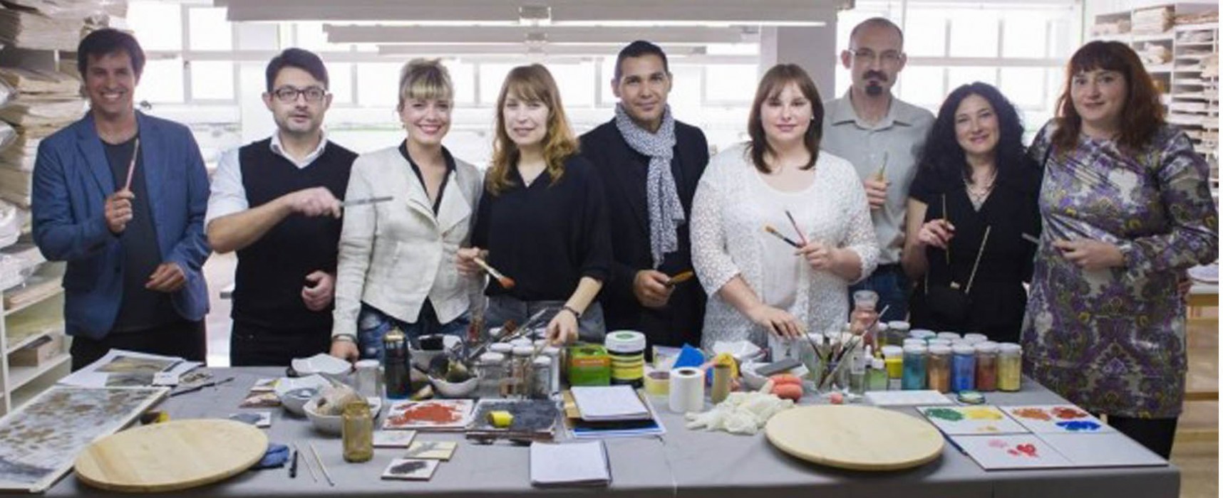 Nueve artistas cántabros participaron en el Bathco Atelier-Art Center