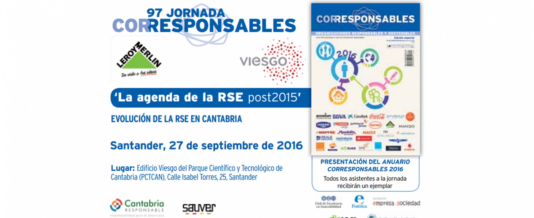 El 27 de septiembre tienes una cita con la RSE en Cantabria