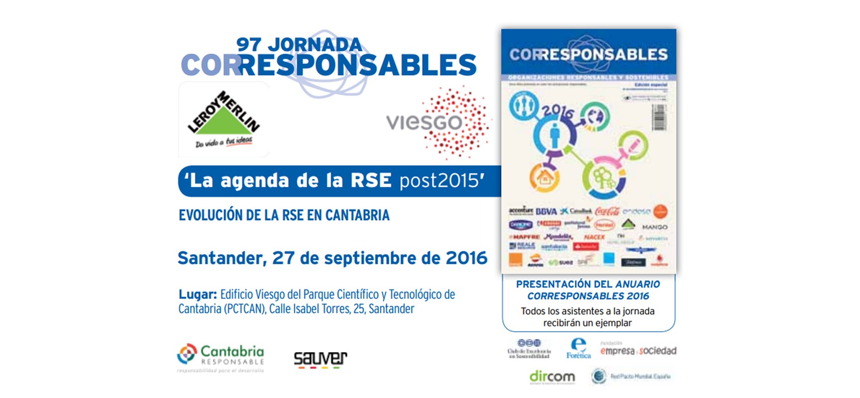 El 27 de septiembre tienes una cita con la RSE en Cantabria