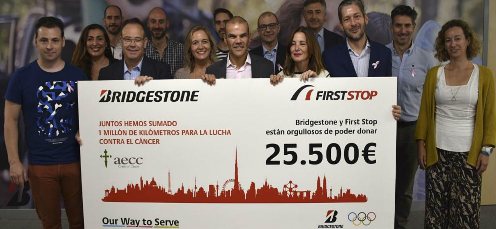 Bridgestone y First Stop España colaboran con la AECC
